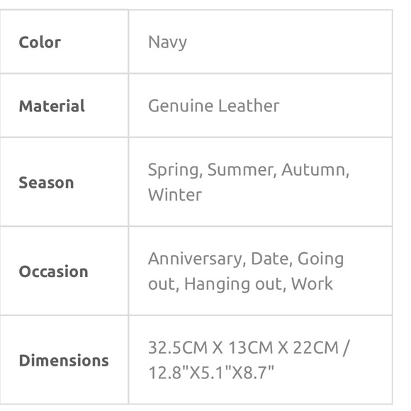 Navy Leather Handbags Zip Crossbody Large Satchel Bags - Picture 4 of 4